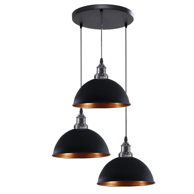 Schwarz Pendelleuchte 3-Flammig Innen Fur Wohnzimmer~2169