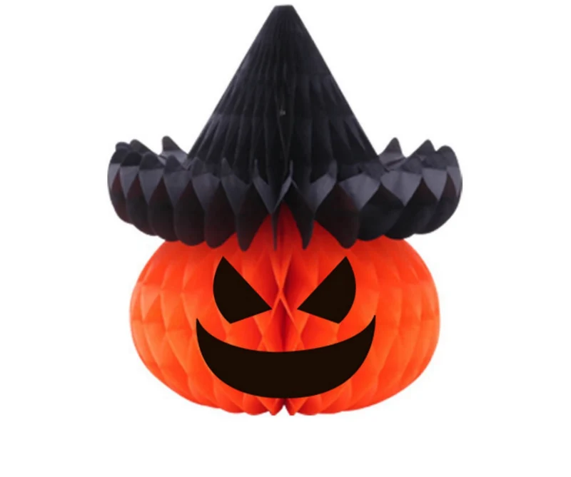 Vouwbare Papieren Lantaarn Halloween Hangdecoratie Binnen Buiten Feest Griezelsfeer Pompoen Skelet Decoratie | Sansoti
