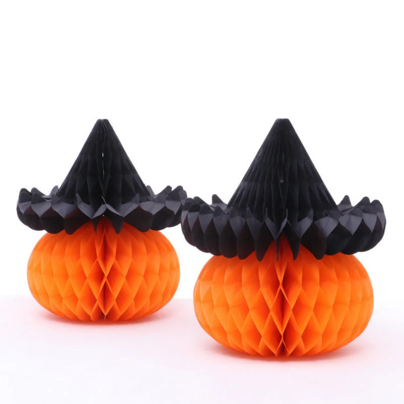 Vouwbare Papieren Lantaarn Halloween Hangdecoratie Binnen Buiten Feest Griezelsfeer Pompoen Skelet Decoratie | Sansoti