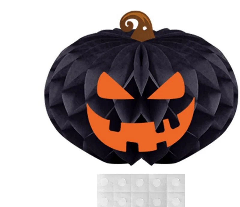Vouwbare Papieren Lantaarn Halloween Hangdecoratie Binnen Buiten Feest Griezelsfeer Pompoen Skelet Decoratie | Sansoti
