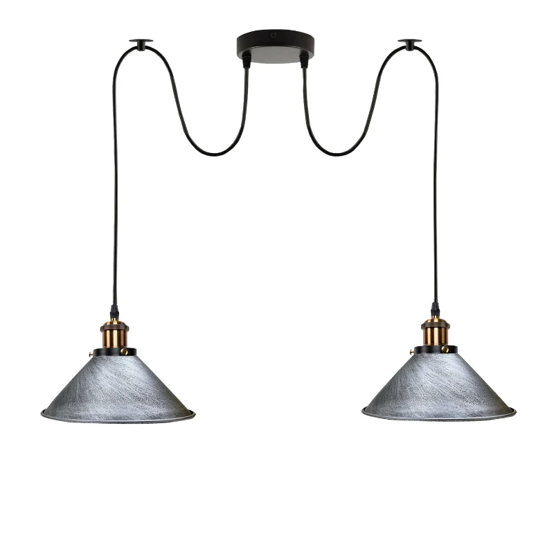 2 Stirnlampen aus Metall mit Spinnenlicht Ø 22cm|E27~2249