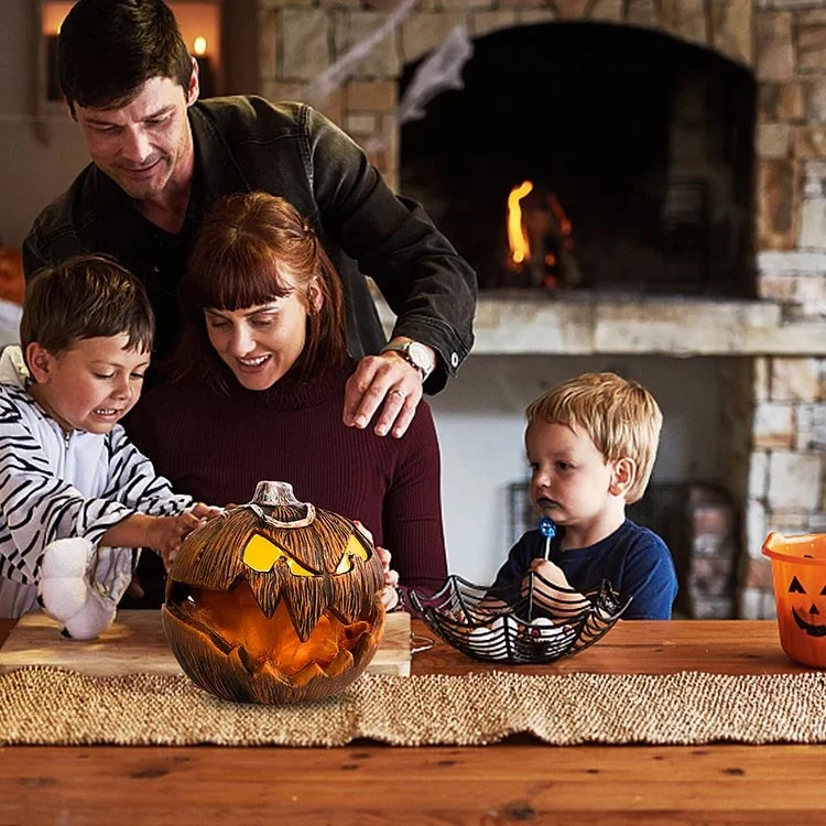 Halloween Pompoen Lantaarn LED – Sprekende Jack-O'-Lantern met Bewegende Mond voor Binnen en Buiten Decoratie | Sansoti