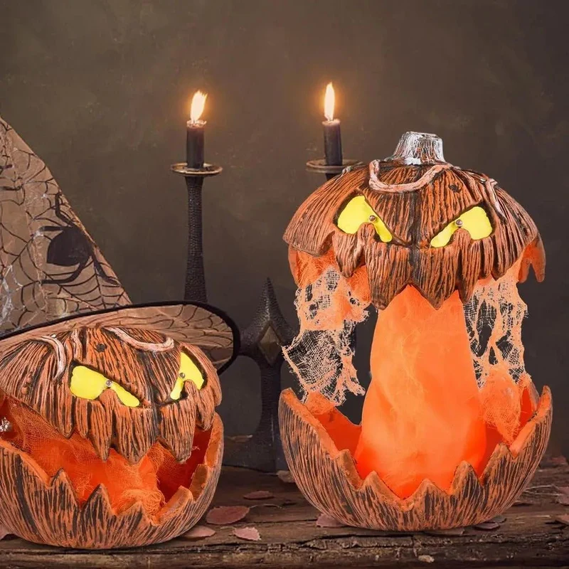 Halloween Pompoen Lantaarn LED – Sprekende Jack-O'-Lantern met Bewegende Mond voor Binnen en Buiten Decoratie | Sansoti
