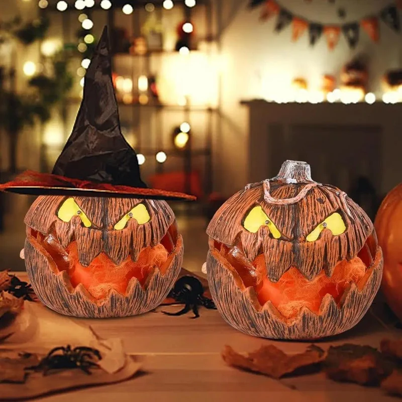Halloween Pompoen Lantaarn LED – Sprekende Jack-O'-Lantern met Bewegende Mond voor Binnen en Buiten Decoratie | Sansoti