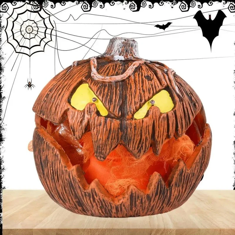 Halloween Pompoen Lantaarn LED – Sprekende Jack-O'-Lantern met Bewegende Mond voor Binnen en Buiten Decoratie | Sansoti