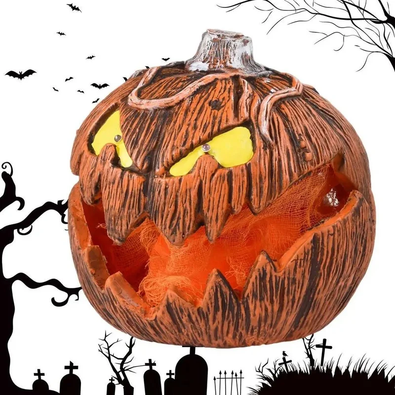 Halloween Pompoen Lantaarn LED – Sprekende Jack-O'-Lantern met Bewegende Mond voor Binnen en Buiten Decoratie | Sansoti