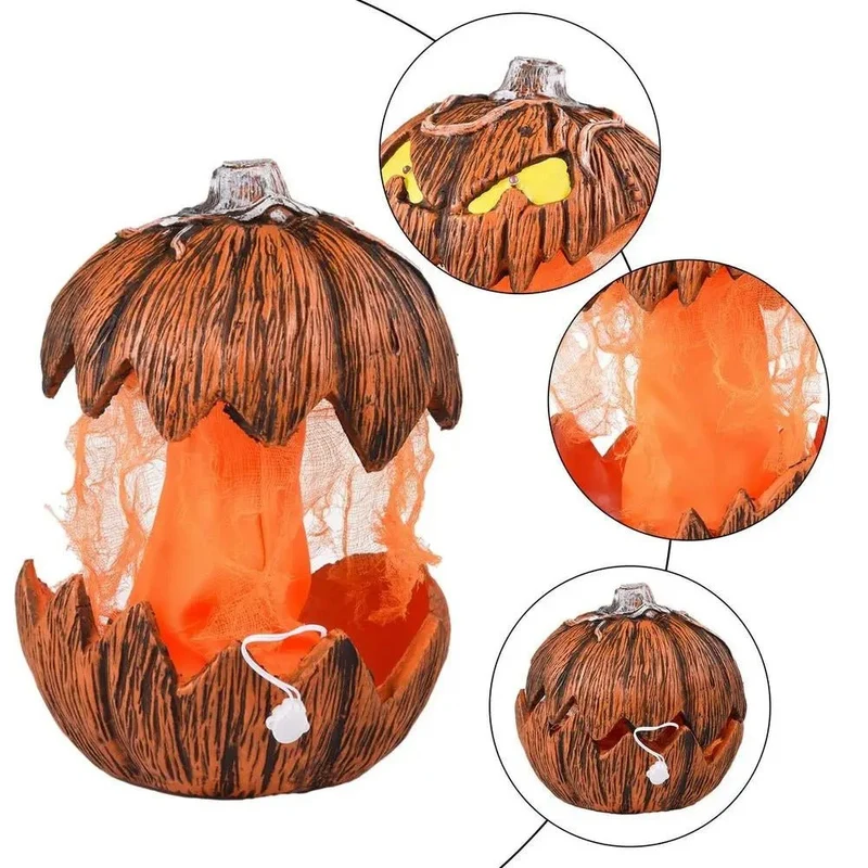 Halloween Pompoen Lantaarn LED – Sprekende Jack-O'-Lantern met Bewegende Mond voor Binnen en Buiten Decoratie | Sansoti