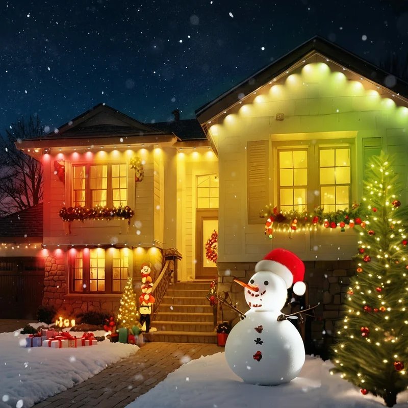 Slimme LED Dakrandverlichting 15m-30m App Bediening Multicolor Buitenverlichting Feestdagen Tuin Decoratie | Sansoti