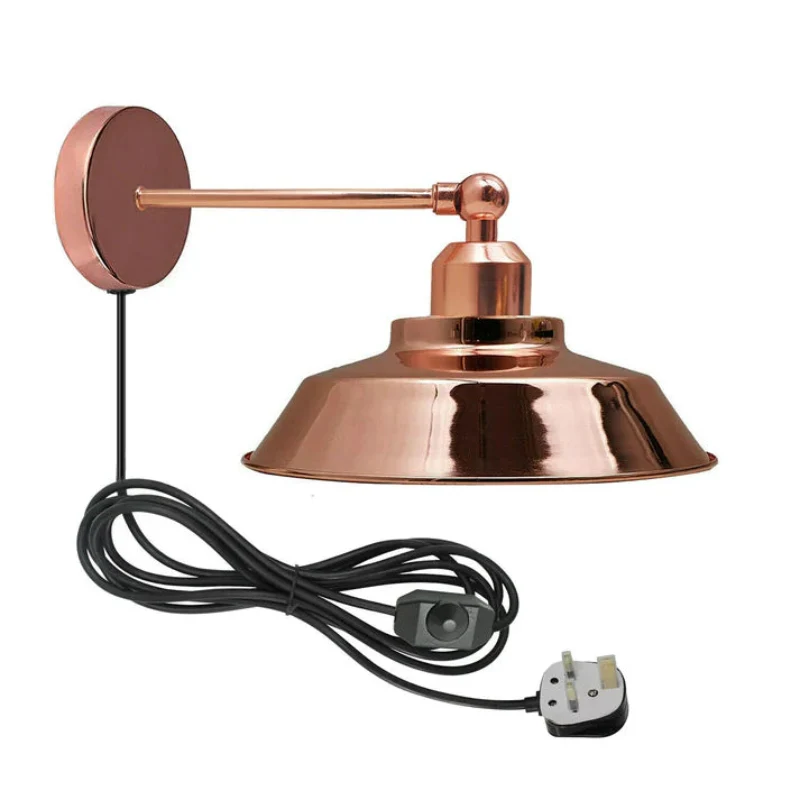 Dimmbare Wandleuchten mit 4 m Kabel & 3-poligem Stecker~2036