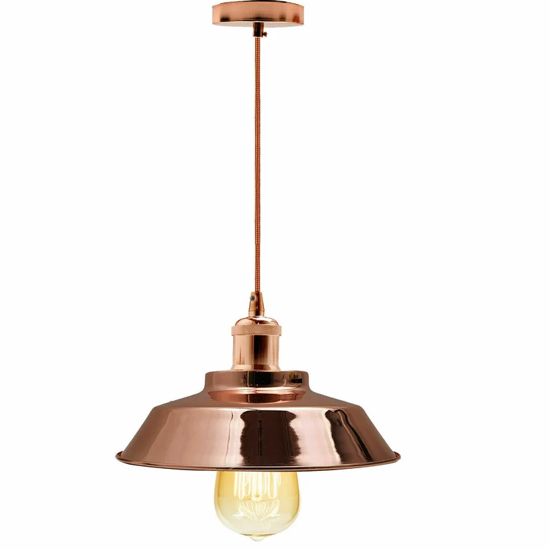 Vintage Retro Industrie Pendelleuchte Rosegold Hängelampe~2031