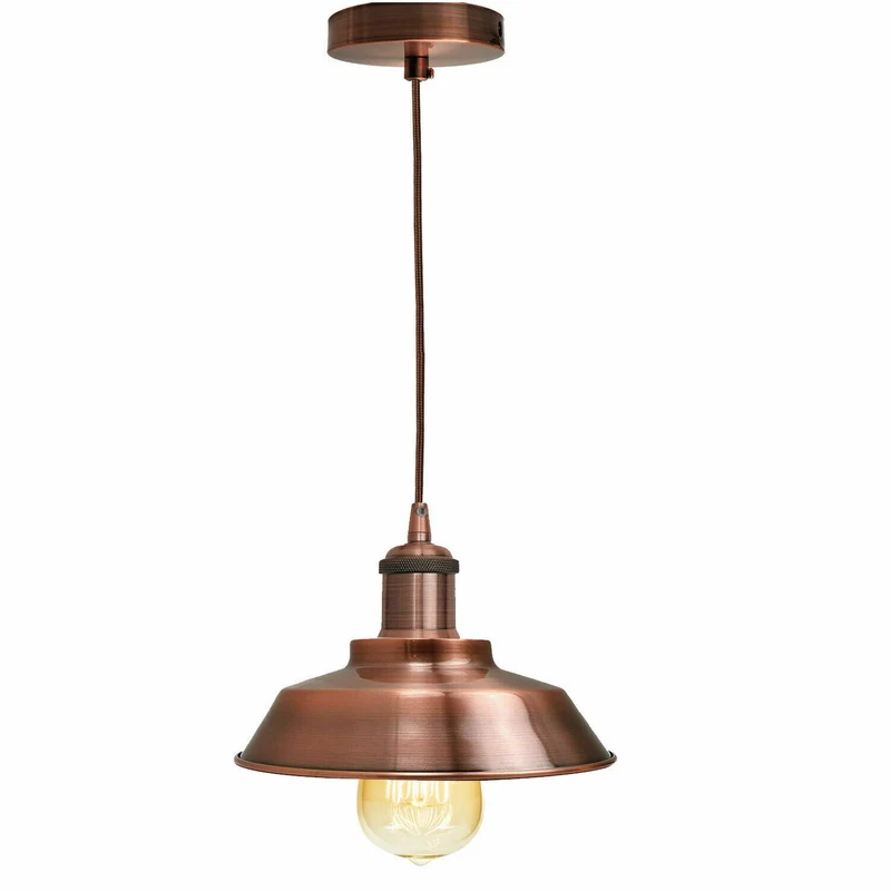 LED Industrie Retro Pendelleuchte mit Metallschirm~2030