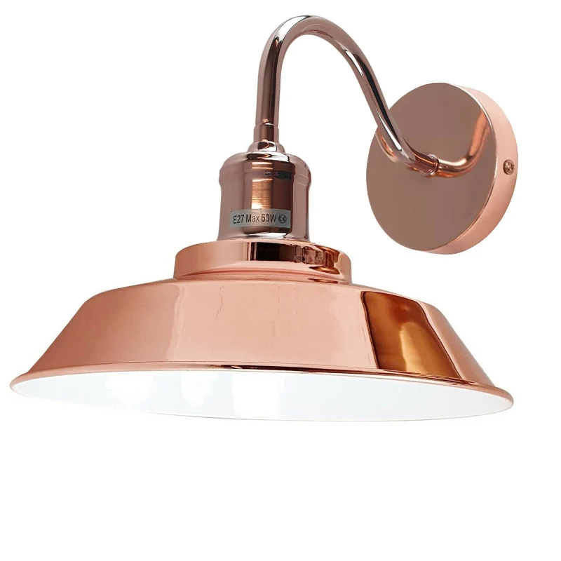 Moderne Wandleuchte Roségold Schwanenhals Lampenschirm ~2022