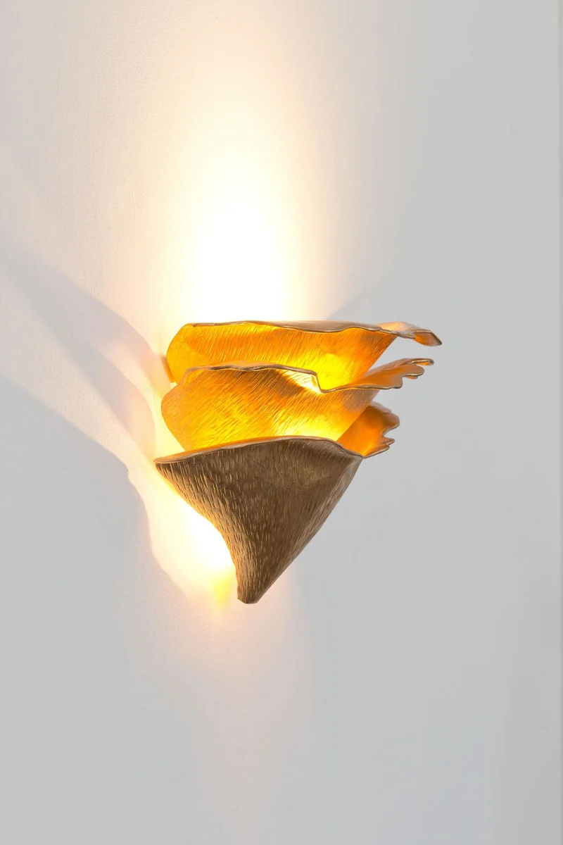 LED-Wandlampe Mecorizza Gross 3-flammig dimmbar gehämmert