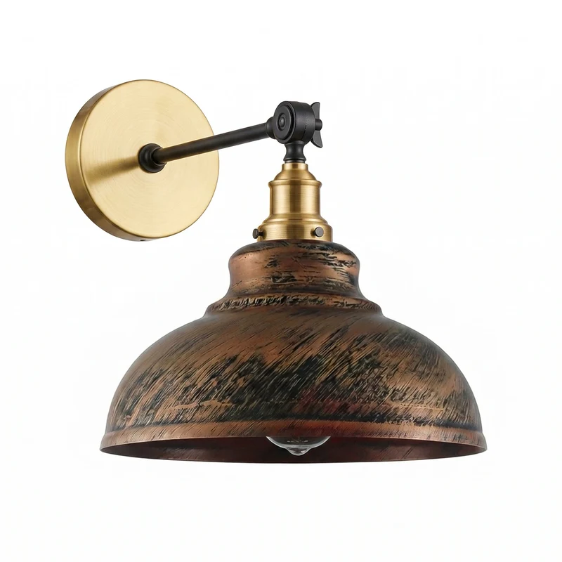 Vintage Rustikale Wandleuchte – Industrie Leseleuchte Bett | Ø29cm | E27 ~1899