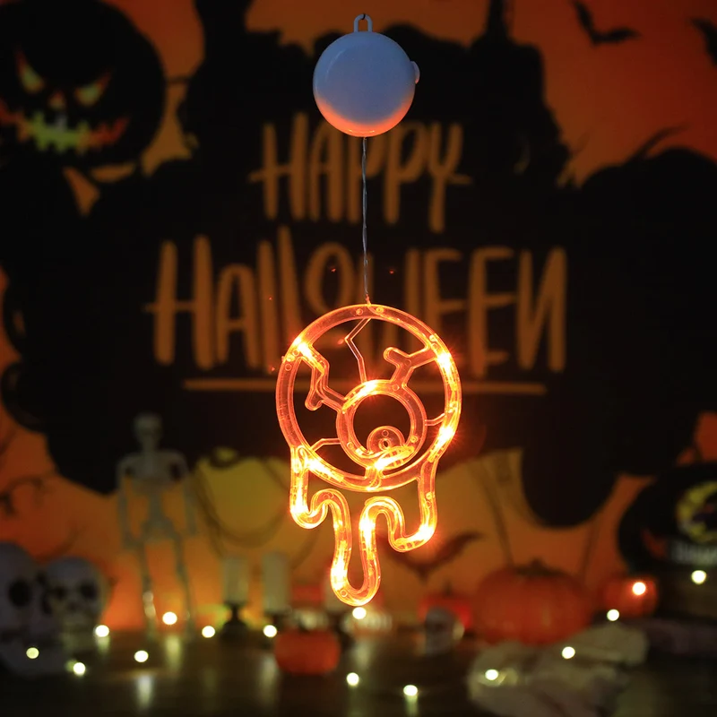 Halloween LED Slingerverlichting op Batterij met Vleermuis Spook Pompoen Motieven Sfeervolle Feestdecoratie | Sansoti