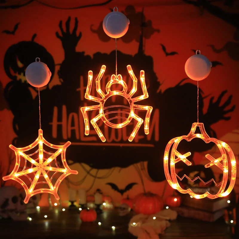 Halloween LED Slingerverlichting op Batterij met Vleermuis Spook Pompoen Motieven Sfeervolle Feestdecoratie | Sansoti