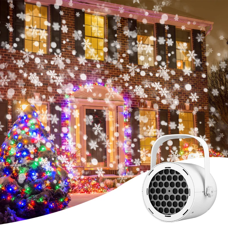USB LED-projector met Draaiende Patronen voor Feestverlichting Halloween Kerstmis Sneeuwvlok Sfeerverlichting | Sansoti