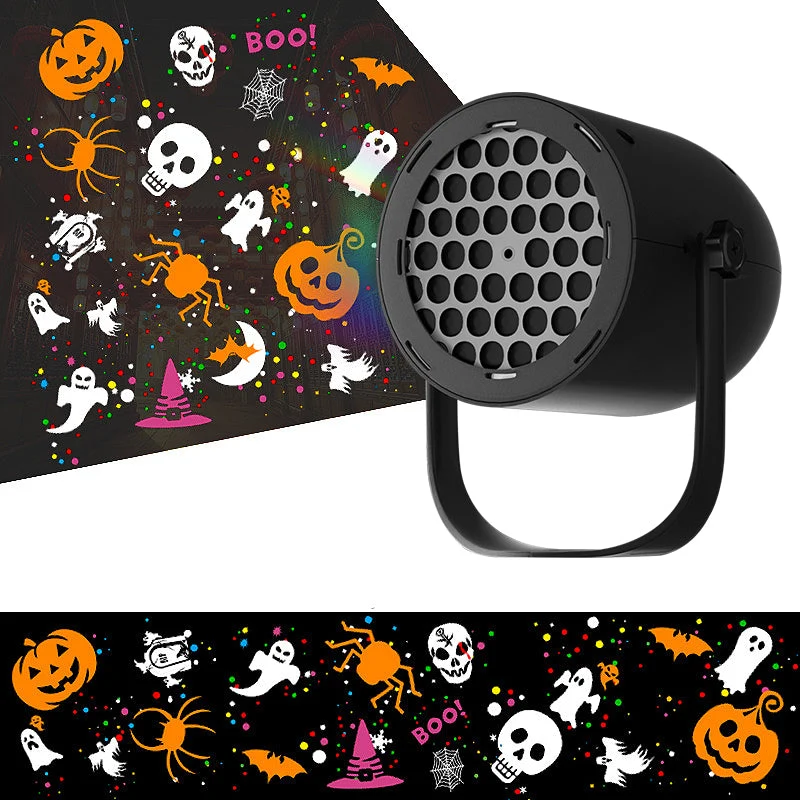 USB LED-projector met Draaiende Patronen voor Feestverlichting Halloween Kerstmis Sneeuwvlok Sfeerverlichting | Sansoti