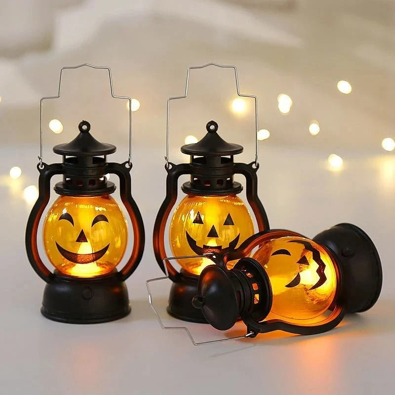 LED Pompoen Lantaarn Halloween Griezelig Schedel Licht Vlamloze Sfeerverlichting Decoratie voor Feest | Sansoti