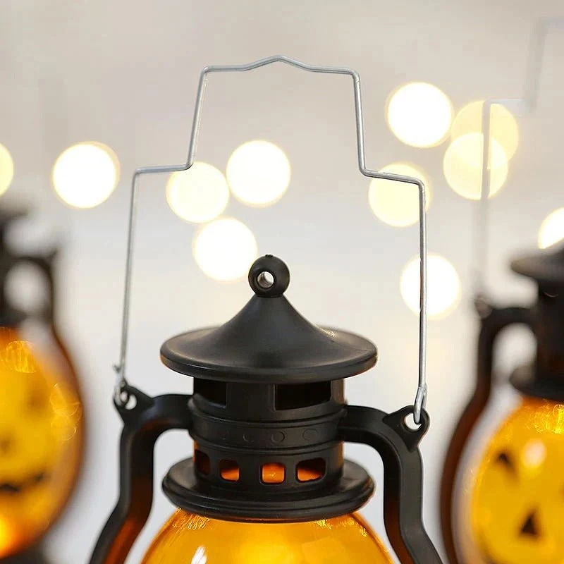 LED Pompoen Lantaarn Halloween Griezelig Schedel Licht Vlamloze Sfeerverlichting Decoratie voor Feest | Sansoti