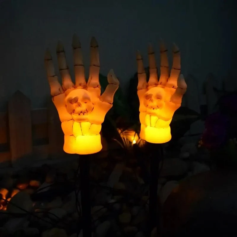 Skelethand Grondspot op Zonne-energie Halloween Tuinverlichting Griezelthema Buiten Decoratief voor Tuin | Sansoti