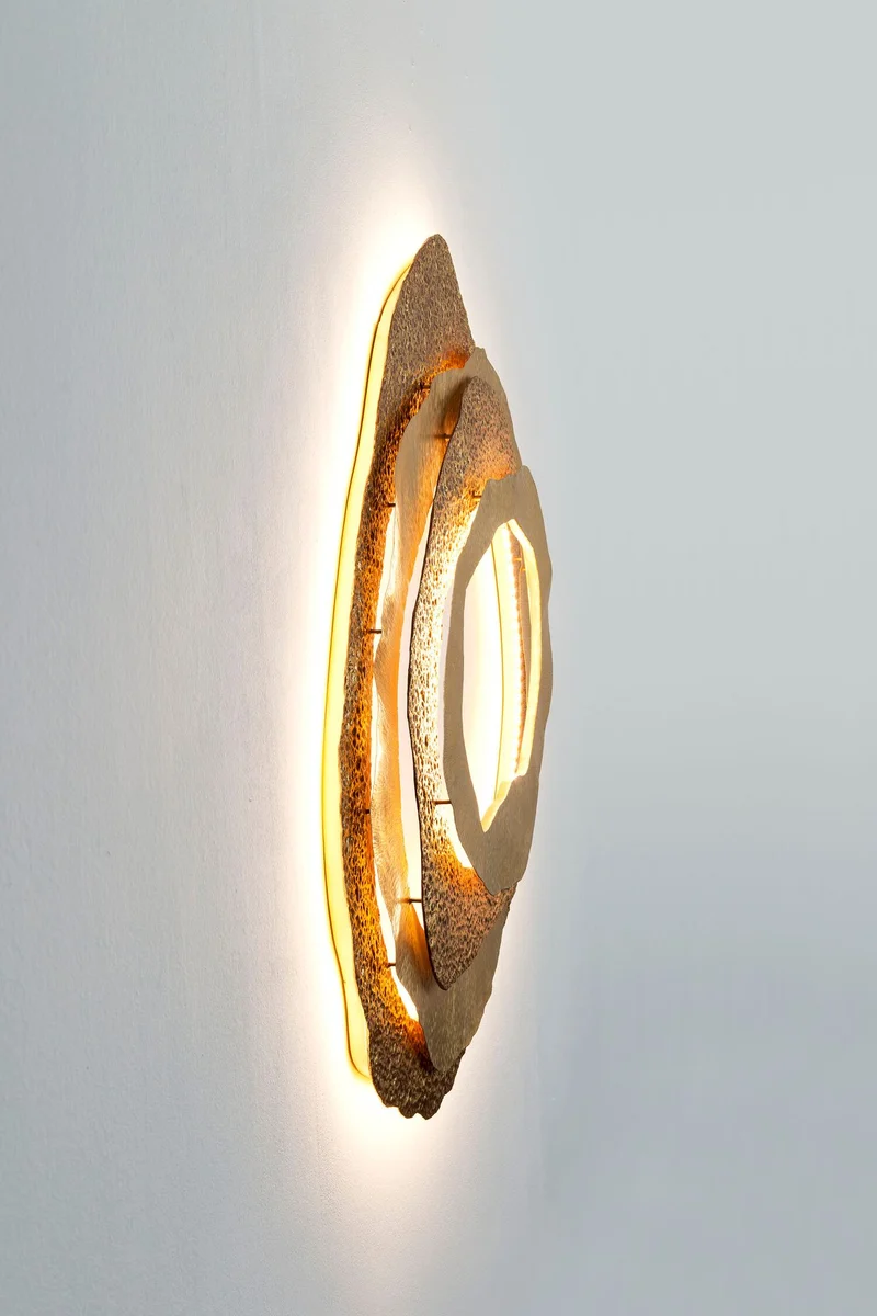 LED-Wandlampe Coral dimmbar 93x9cm Gold