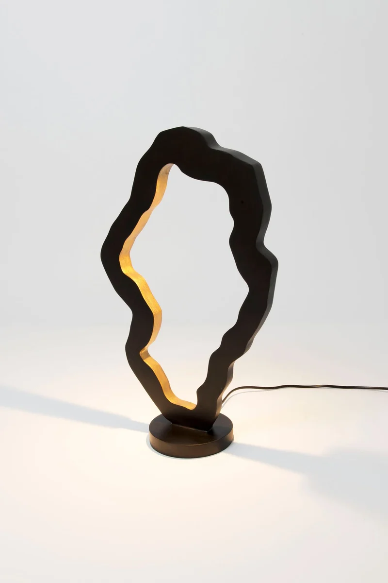 LED-Tischleuchte Infernale dimmbar Rund 31x14cm Gold