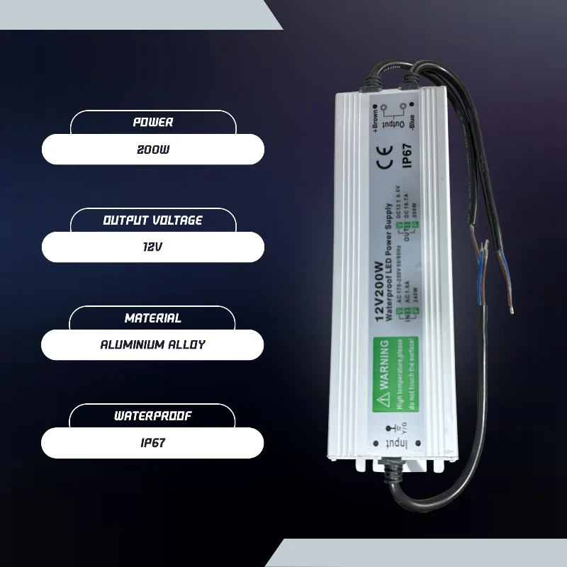 LED trafo 12v IP67 wasserdicht Netzteil 10W - 350W ~1545
