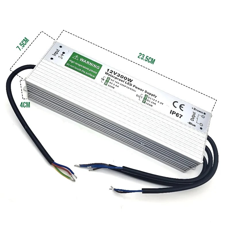 LED trafo 12v IP67 wasserdicht Netzteil 10W - 350W ~1545