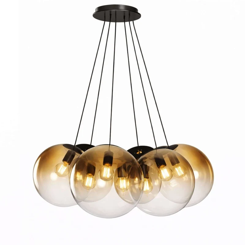 s.luce Orb Cluster Mehrfach-Hängelampe 7-flammig 7x30cm