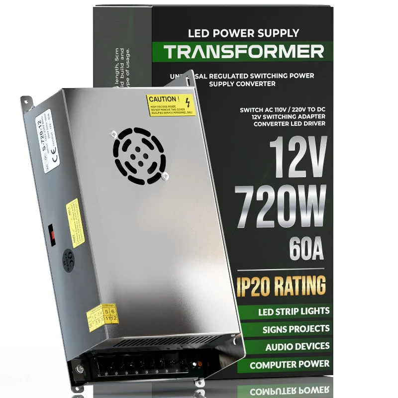 LED Transformator 720W 12V Netzteil IP20, Schaltnetzteil ~1541