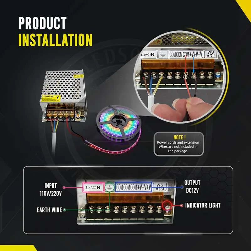 LED Transformator 720W 12V Netzteil IP20, Schaltnetzteil ~1541