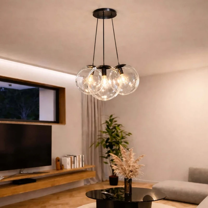 s.luce Orb Cluster Glas-Pendelampe 3-flammig 3x50cm
