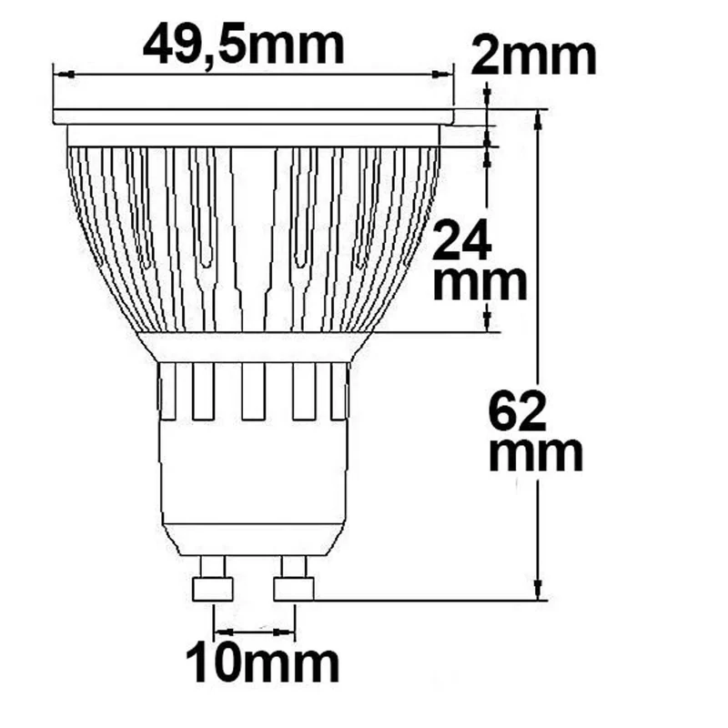 GU10 LED Strahler 5,5W COB 38° kaltweiß dimmbar