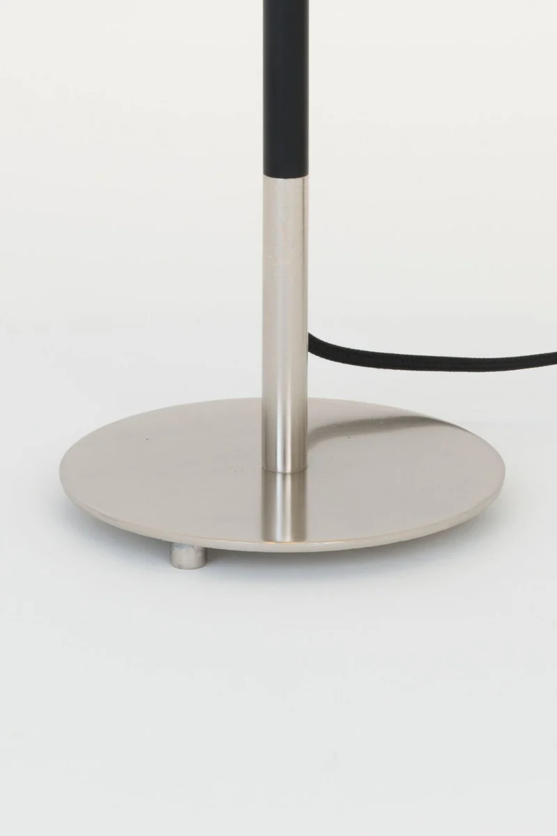 Tischlampe Enzio Ø 26cm mit Schirm Rund Silber