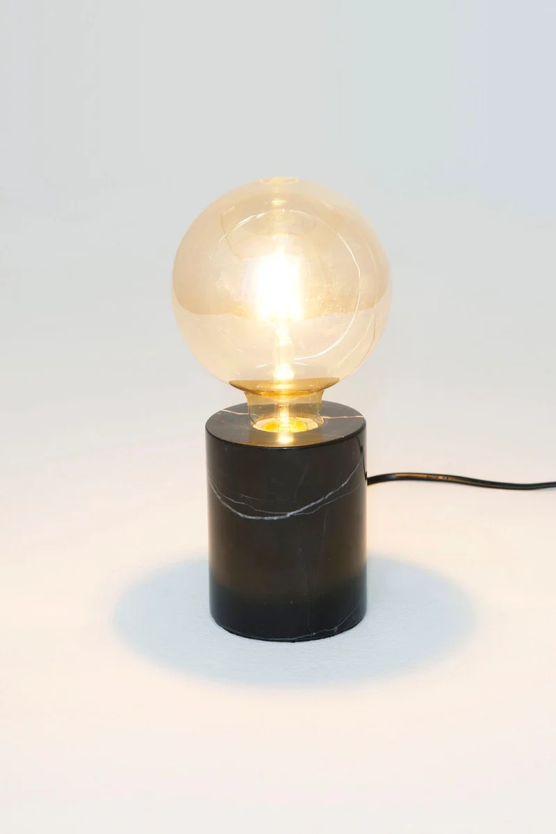 Tischlampe Il Fanale Grande Marmor Ø 9cm Rund Schwarz