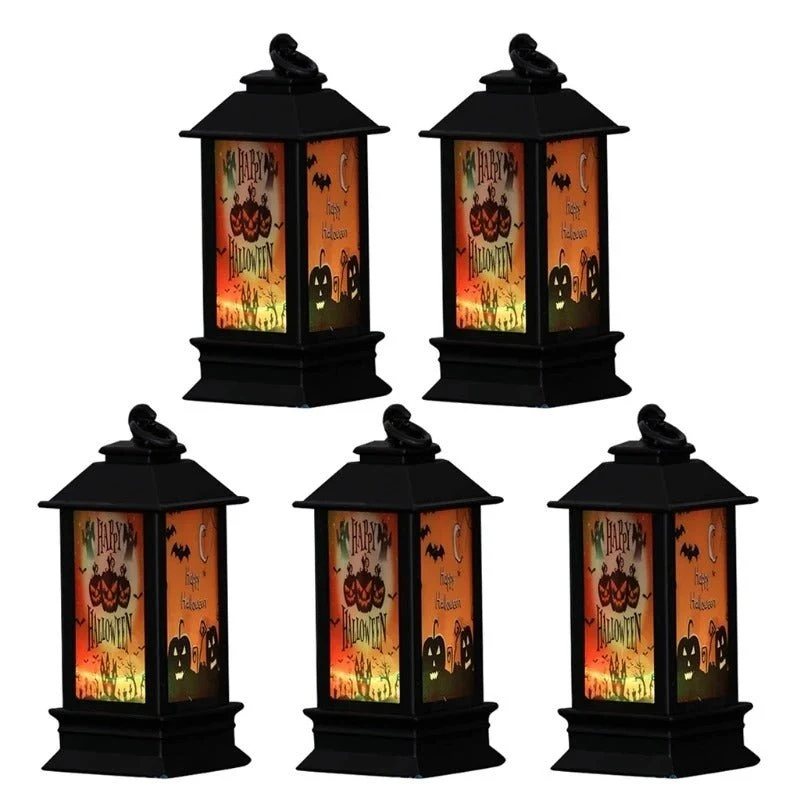 Decoratieve LED-lantaarn met Flakkerlicht Halloween Sfeerverlichting Binnen Buiten Tuin Tuindecoratie Sfeerlamp | Sansoti