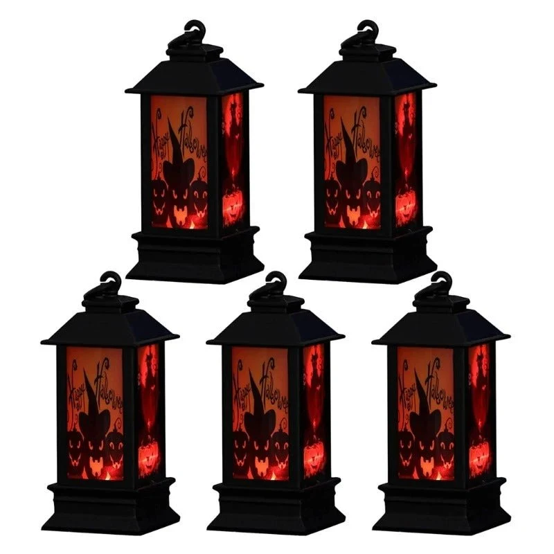 Decoratieve LED-lantaarn met Flakkerlicht Halloween Sfeerverlichting Binnen Buiten Tuin Tuindecoratie Sfeerlamp | Sansoti