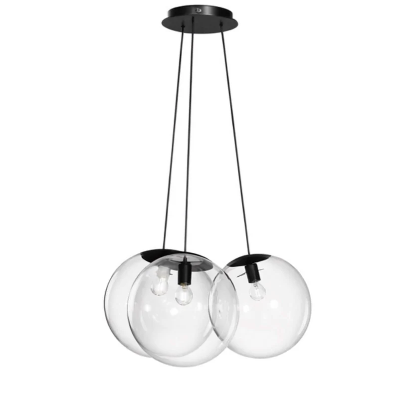 s.luce Orb Cluster Glas-Pendelleuchte 3-flammig 3x30cm