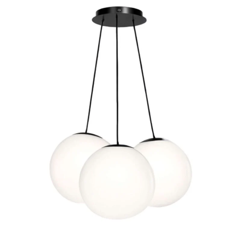 s.luce Orb Cluster Glas-Pendelleuchte 3-flammig 3x30cm