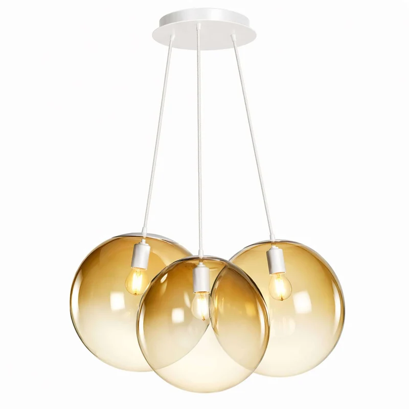 s.luce Orb Cluster Glas-Pendelleuchte 3-flammig 3x30cm
