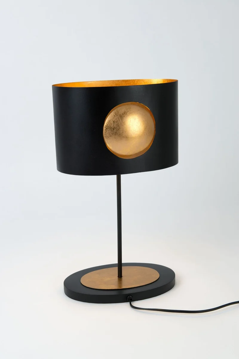 Tischlampe Aurora Oval 2-flammig mit Schirm
