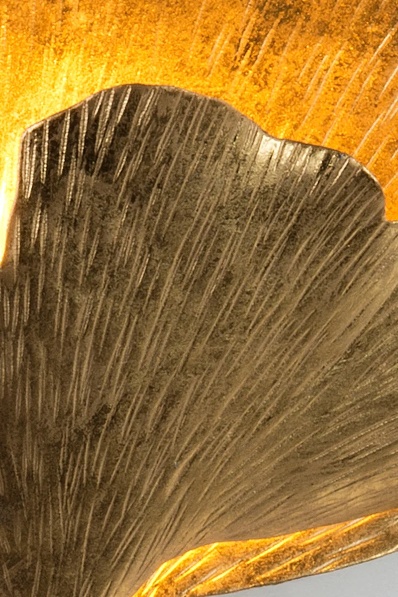 Wandleuchte Ginkgo Due 2-flammig gehämmert Rund 32x11cm