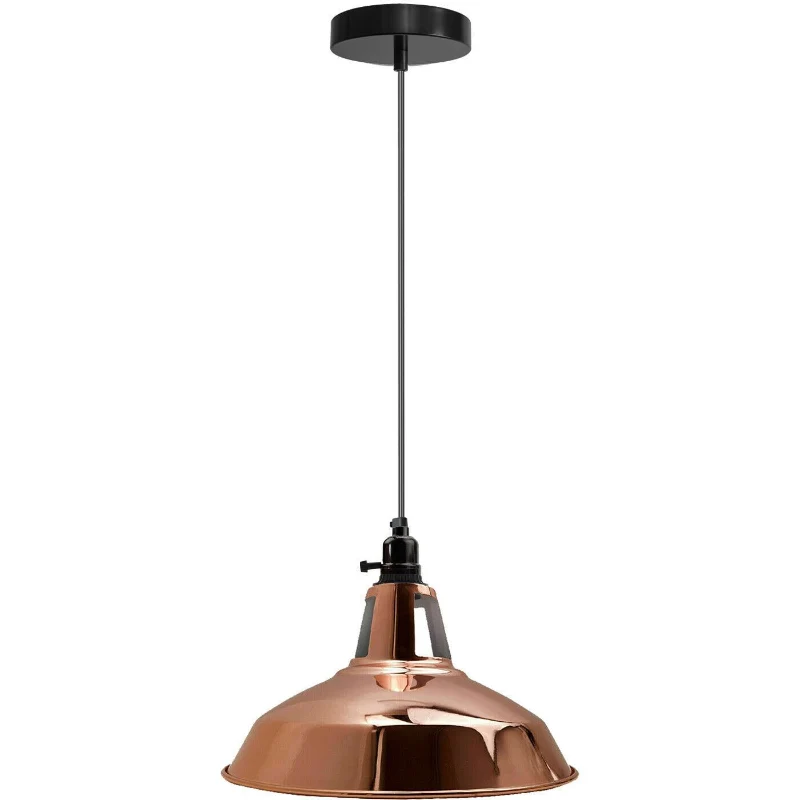 Vintage Industrial Pendelleuchte mit Deckenschalter ~1700