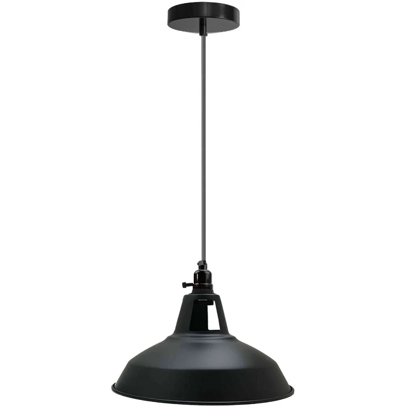 Vintage Industrial Pendelleuchte mit Deckenschalter ~1700