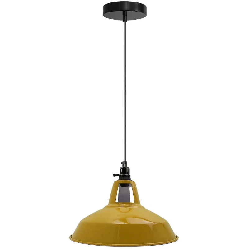 Vintage Industrial Pendelleuchte mit Deckenschalter ~1700