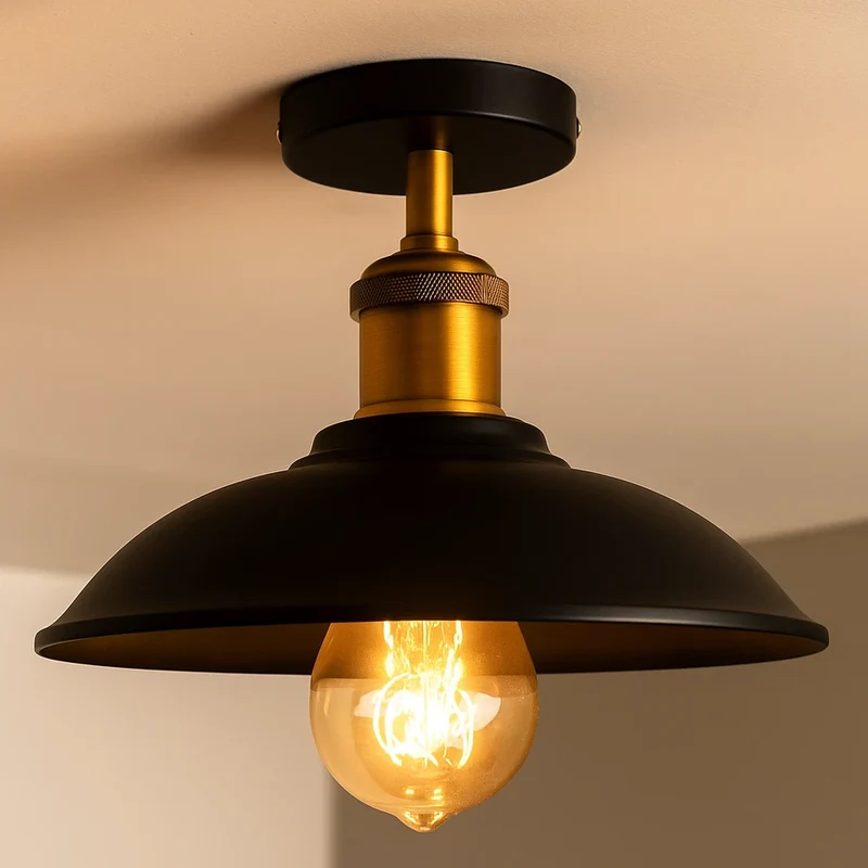 Schwarz Metal Deckenpendelleuchte innen wandleuchtefür Wohnzimmer ~1596