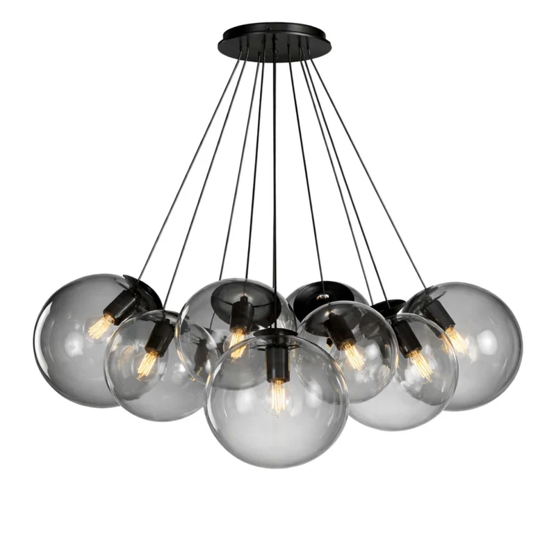 s.luce Orb Cluster Glas-Pendelleuchte 13-flammig 13x20cm