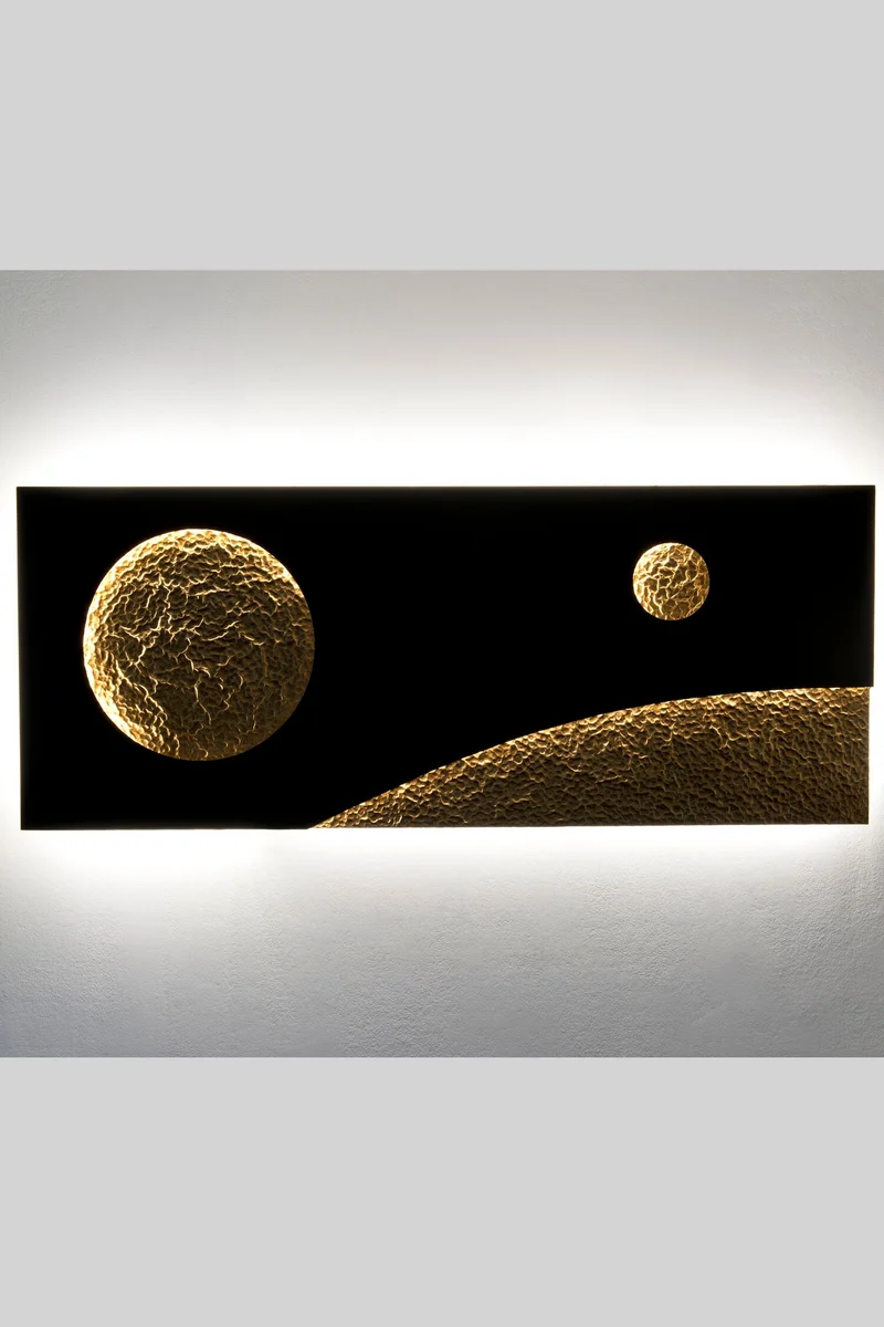 LED-Wandlampe Universo Spettro dimmbar gehämmert 150x2,5cm