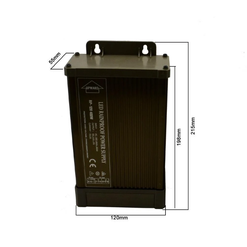 LED Trafo 12V 400W 33.3A Wasserdicht Draußen Netzteil~1218